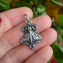 Load image into Gallery viewer, Tanzanite Moth Charm / No Chain