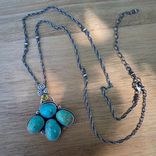 Load image into Gallery viewer, Turquoise Mountain &amp; Peridot Southwestern Statement Necklace / 20” - 22”