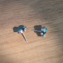 Load image into Gallery viewer, Sleeping Beauty Turquoise Clover Studs - Blue