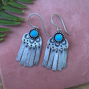 Kingman Turquoise Fringe Earrings