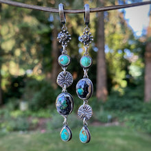 Load image into Gallery viewer, Mineral Park, Kingman, New Lander, &amp; Pyrite Statement Earrings