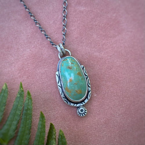 Turquoise Mountain Oval Necklace / 20”