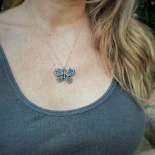Load image into Gallery viewer, Boulder Opal Doublet Butterfly Necklace / 20” - 22”
