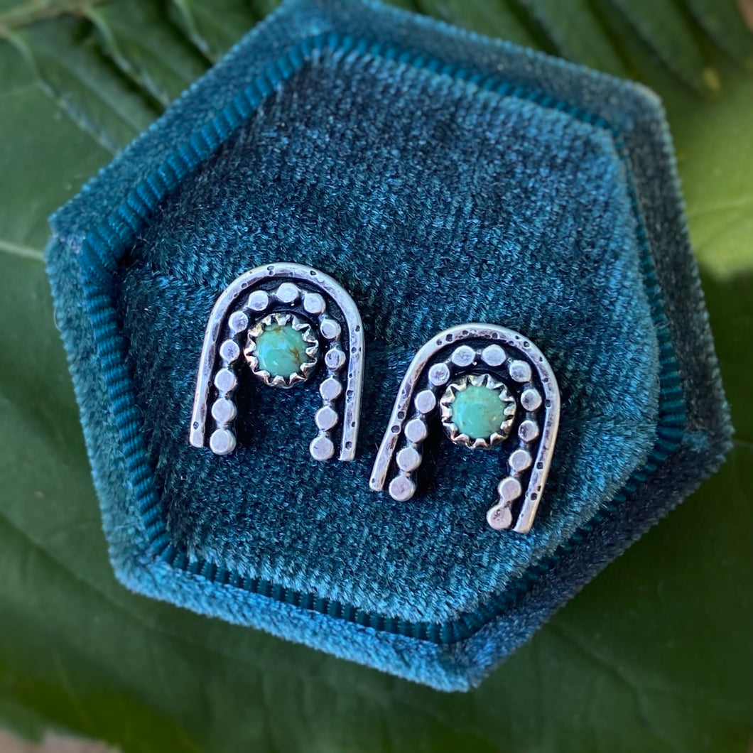 Kingman Turquoise Rainbow Studs