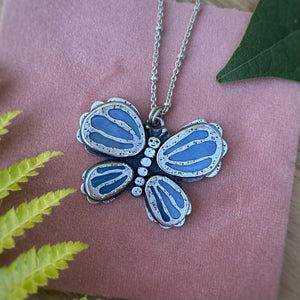 Boulder Opal Doublet Butterfly Necklace / 20” - 22”