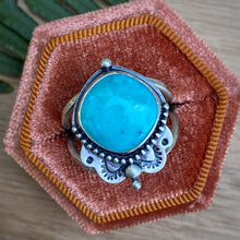 Load image into Gallery viewer, Tibetan Turquoise Statement Ring / Size 9