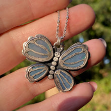 Load image into Gallery viewer, Boulder Opal Doublet Butterfly Necklace / 20” - 22”