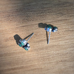 Chinese Turquoise Clover Studs - Green
