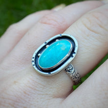 Load image into Gallery viewer, Turquoise Mountain Shadowbox Ring / Size 9.5 - 9.75