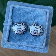 Load image into Gallery viewer, Peace Frog Stud Earrings