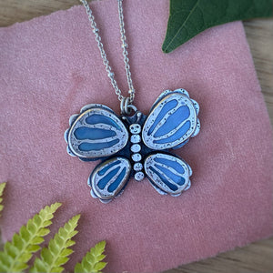 Boulder Opal Doublet Butterfly Necklace / 20” - 22”