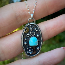 Load image into Gallery viewer, Turquoise Mushroom &amp; Snail Necklace / 18”