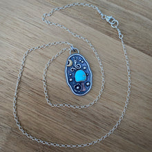 Load image into Gallery viewer, Turquoise Mushroom &amp; Snail Necklace / 18”