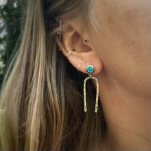 Load image into Gallery viewer, Kingman Turquoise Post-Back Arch Earrings