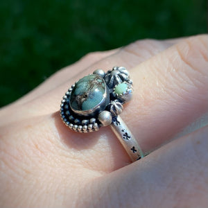 Mineral Park Turquoise & New Lander Ring / Size 10.5 - 10.75
