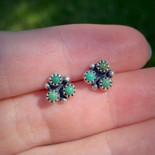 Load image into Gallery viewer, Chinese Turquoise Clover Studs - Green