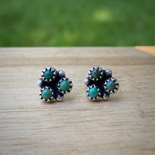 Load image into Gallery viewer, Chinese Turquoise Clover Studs - Green