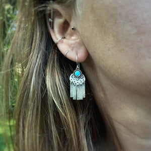 Kingman Turquoise Fringe Earrings