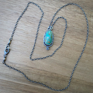 Turquoise Mountain Oval Necklace / 20”