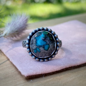 Mineral Park Turquoise Round Ring / Size 10.25 - 10.5