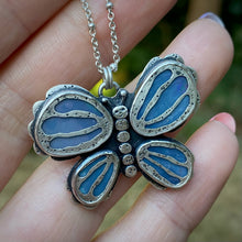 Load image into Gallery viewer, Boulder Opal Doublet Butterfly Necklace / 20” - 22”