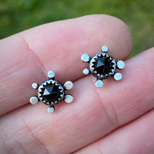 Load image into Gallery viewer, Black Spinel Granule Studs