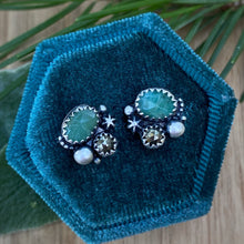 Load image into Gallery viewer, Emerald &amp; Pyrite Studs