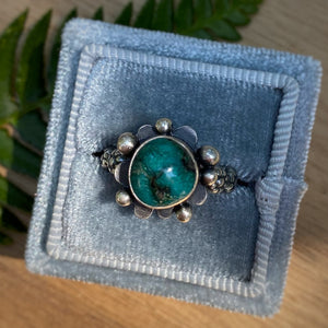 Mineral Park Turquoise Sputnik Ring / Size 5.25