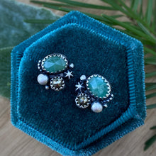 Load image into Gallery viewer, Emerald &amp; Pyrite Studs