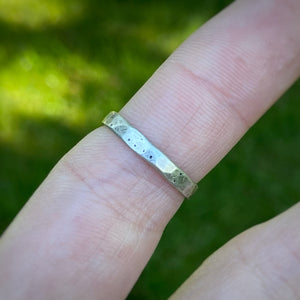 Natural Turquoise Stacker Ring / Size 7