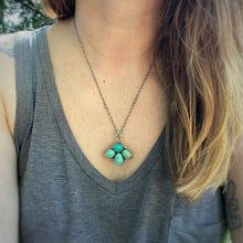 Load image into Gallery viewer, Turquoise Mountain &amp; Peridot Southwestern Statement Necklace / 20” - 22”