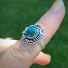 Load image into Gallery viewer, Mineral Park Turquoise Asymmetrical Ring / Size 5.75