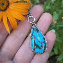 Load image into Gallery viewer, Kingman Turquoise &amp; Labradorite Statement Necklace / 22”