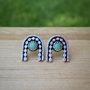 Kingman Turquoise Rainbow Studs