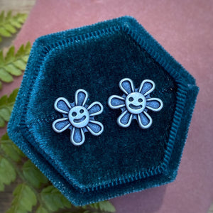 Smiley Flower Stud Earrings