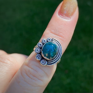 Mineral Park Turquoise Asymmetrical Ring / Size 5.75