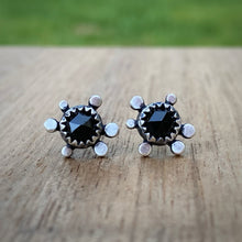 Load image into Gallery viewer, Black Spinel Granule Studs