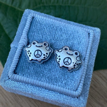 Load image into Gallery viewer, Peace Frog Stud Earrings