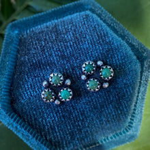 Load image into Gallery viewer, Chinese Turquoise Clover Studs - Green