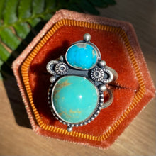 Load image into Gallery viewer, Turquoise Mountain &amp; Mineral Park Turquoise Statement Ring / Size 7.5 - 7.75