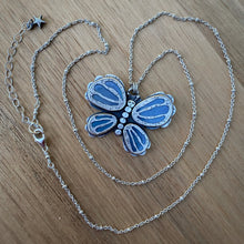 Load image into Gallery viewer, Boulder Opal Doublet Butterfly Necklace / 20” - 22”