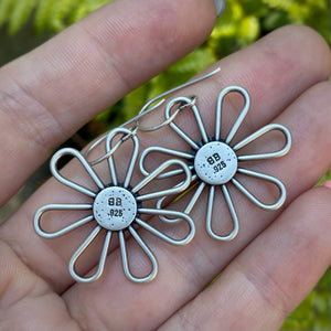 Smiley Flower Power Dangle Earrings
