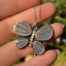 Load image into Gallery viewer, Boulder Opal Doublet Butterfly Necklace / 20” - 22”