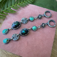 Load image into Gallery viewer, Mineral Park, Kingman, New Lander, &amp; Pyrite Statement Earrings