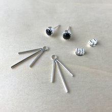 Load image into Gallery viewer, Black Onyx Trident Luxe Ear Jackets / Made to Order