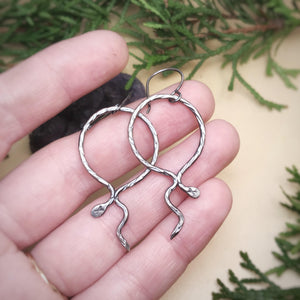 Serpentine Hoop Earrings / Made to Order