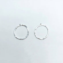 Load image into Gallery viewer, Hammered Circle Studs / Sterling Silver / Made to Order