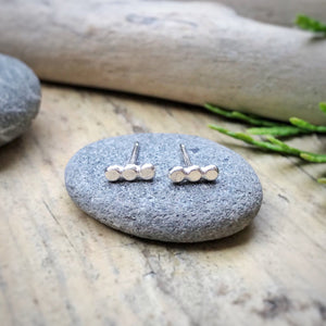 Bubble Bar Studs Sterling Silver Made to Order – Blue and Blue