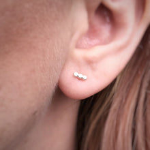 Load image into Gallery viewer, Bubble Bar Studs / Sterling Silver / Made to Order