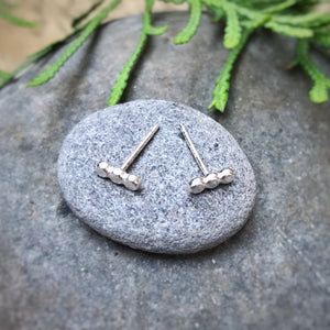 Bubble Bar Studs / Sterling Silver / Made to Order